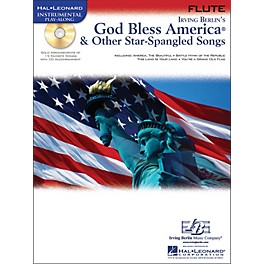 Hal Leonard God Bless America & Other Star-Spangled Songs for Flute instrumental Play-Along Book/CD