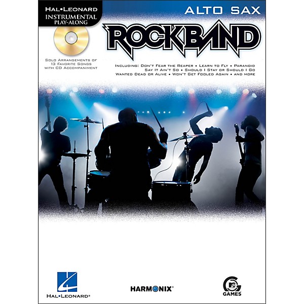 Hal Leonard Rock Band for Alto Sax Instrumental Play-Along Book/CD
