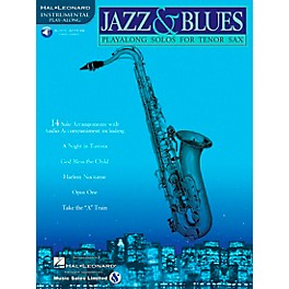 Hal Leonard Jazz And Blues Playalong Solos for Tenor Sax Book/Online Audio