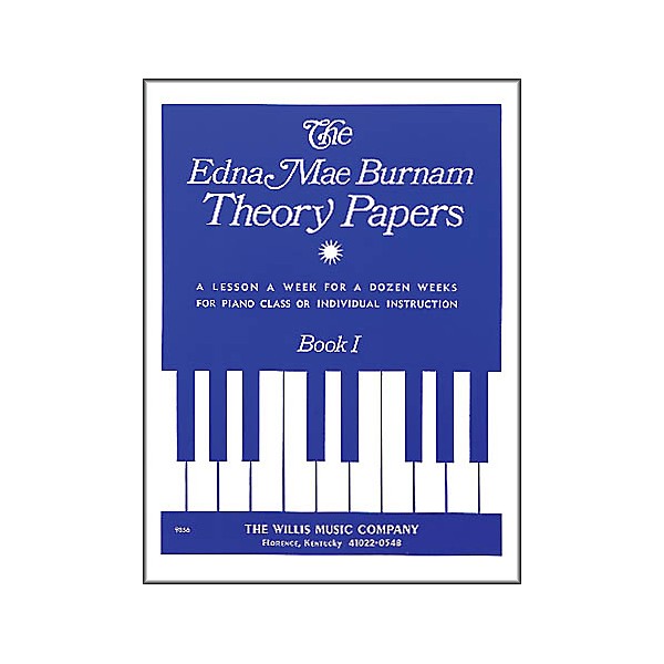 Willis Music Edna Mae Burnam Theory Papers Book 1 for Piano