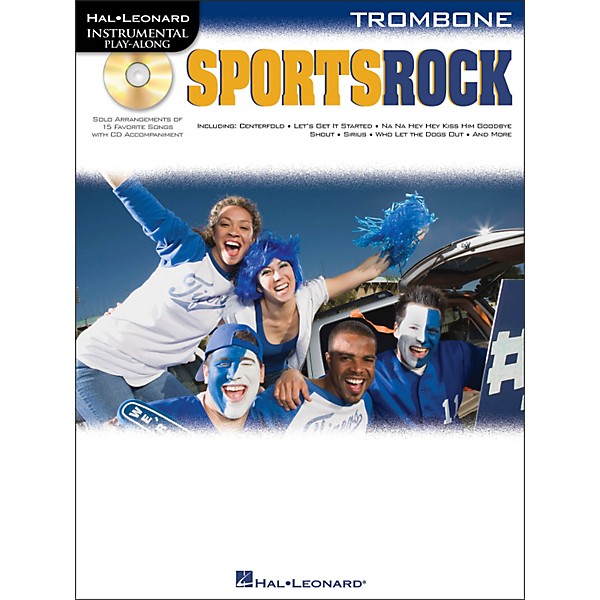 Hal Leonard Sports Rock for Trombone - Instrumental Play-Along Book/CD Pkg