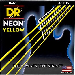 DR Strings NEON Hi-Def Yellow Bass SuperStrings Medium 4-String