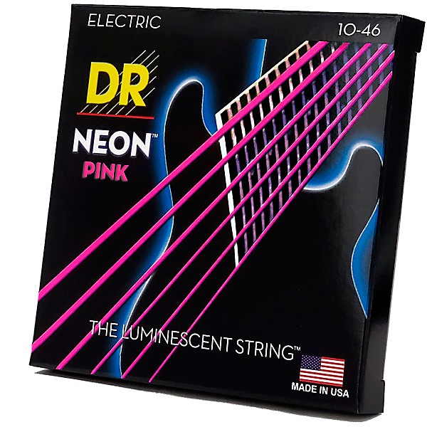 DR Strings NEON Hi-Def Pink SuperStrings Medium Electric Guitar Strings