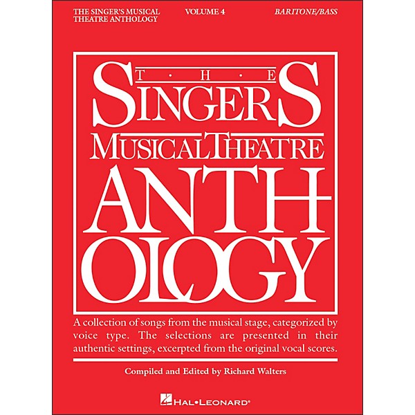 Hal Leonard Singer's Musical Theatre Anthology Baritone / Bass Volume 4