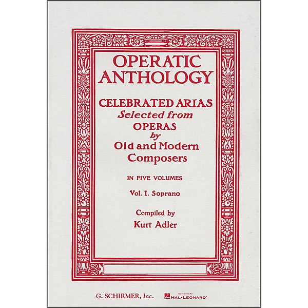 G. Schirmer Operatic Anthology Vol 1 Soprano Celebrated Arias