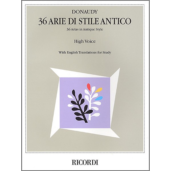 Hal Leonard Donaudy:  36 Arie Di Stile Antico for High Voice