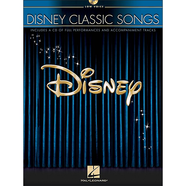 Hal Leonard Disney Classic Songs for Low Voice Book/CD