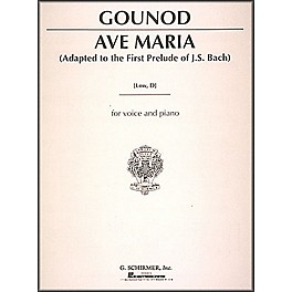 G. Schirmer Ave Maria - Low Voice In D By Bach / Gounod