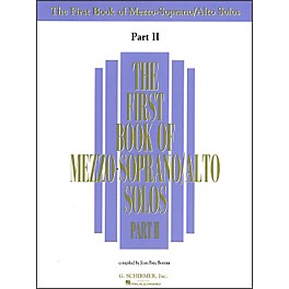 G. Schirmer First Book Of Mezzo-Soprano / Alto Solos Part 2