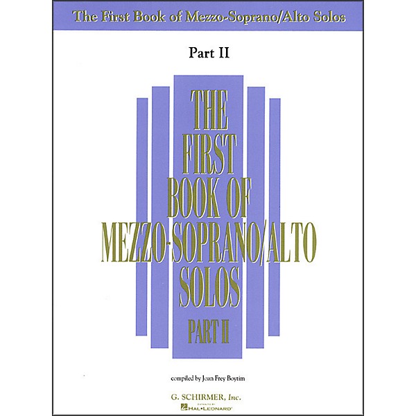 G. Schirmer First Book Of Mezzo-Soprano / Alto Solos Part 2