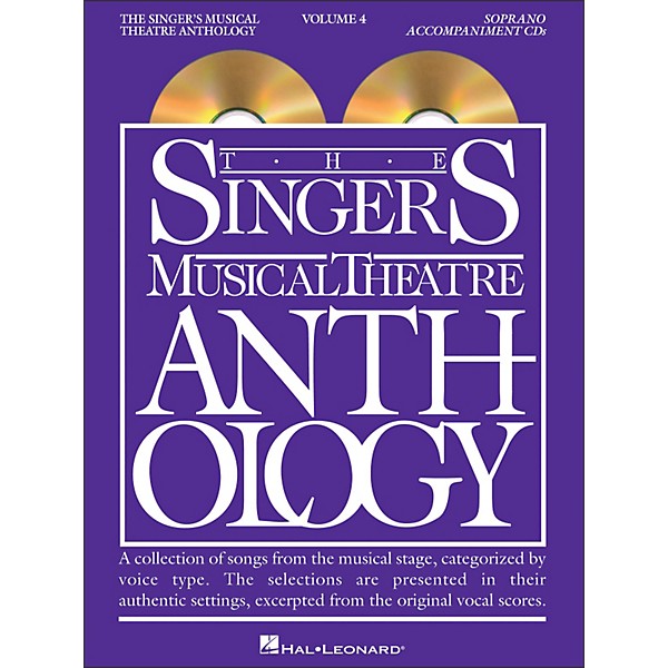 Hal Leonard Singer's Musical Theatre Anthology for Soprano Voice Volume 4 Accompaniment CD's (2 CD Set)