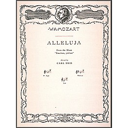 G. Schirmer Alleluja (From Exsultate, Jubilate) for High Voice In F By Mozart