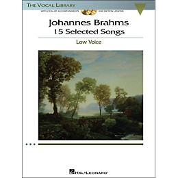Hal Leonard Brahms - 15 Selected Songs for Low Voice (The Vocal Library Series) Book / 2 CD's