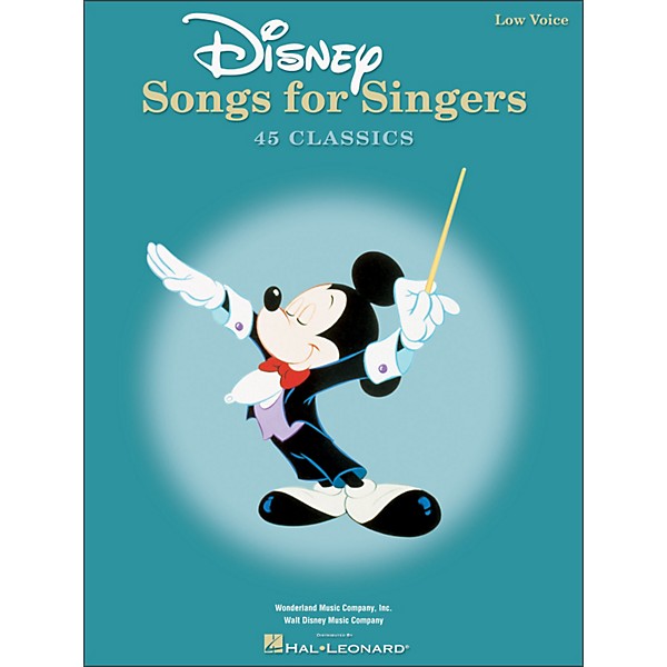 Hal Leonard Disney Songs for Singers for Low Voice