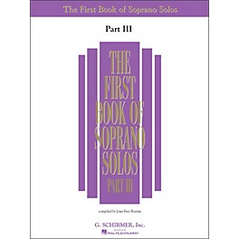 G. Schirmer First Book Of Soprano Solos Part III Book Only