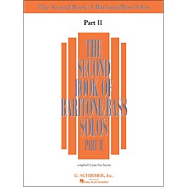 G. Schirmer Second Book Of Baritone  /Bass Solos Part 2 Book Only