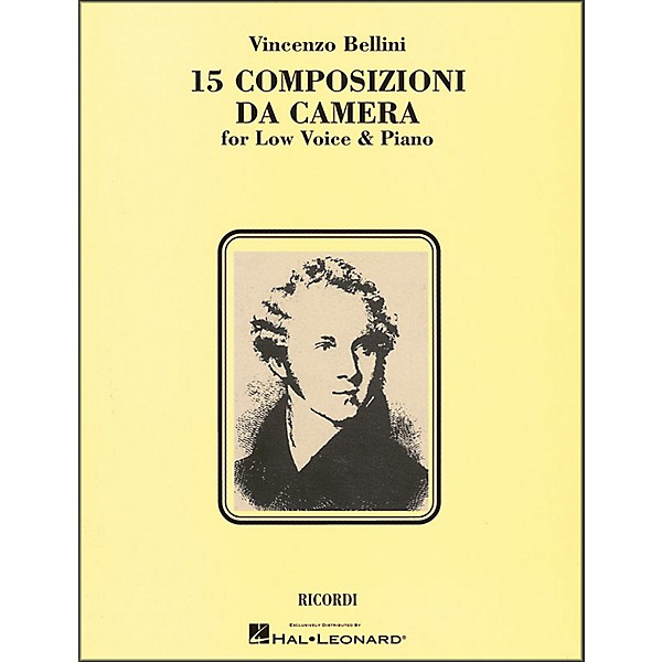 Hal Leonard Bellini - 15 Composizioni Da Camera for Low Voice & Piano
