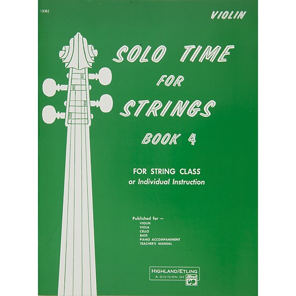 Alfred Solo Time for Strings Book 4 Violin