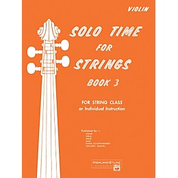 Alfred Solo Time for Strings Book 3 Violin