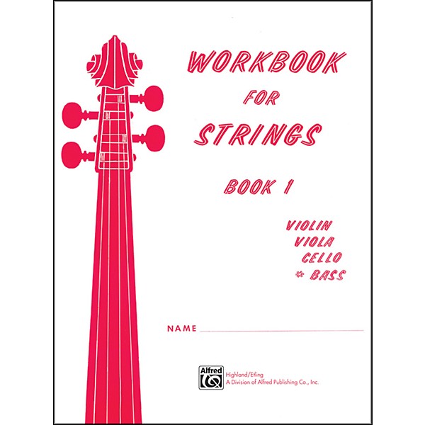 Alfred Workbook for Strings Book 1 Bass