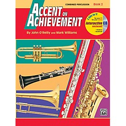 Alfred Accent on Achievement Book 2 Combined PercussionS.D. B.D. Access. Timp. & Mallet Percussion Book & CD