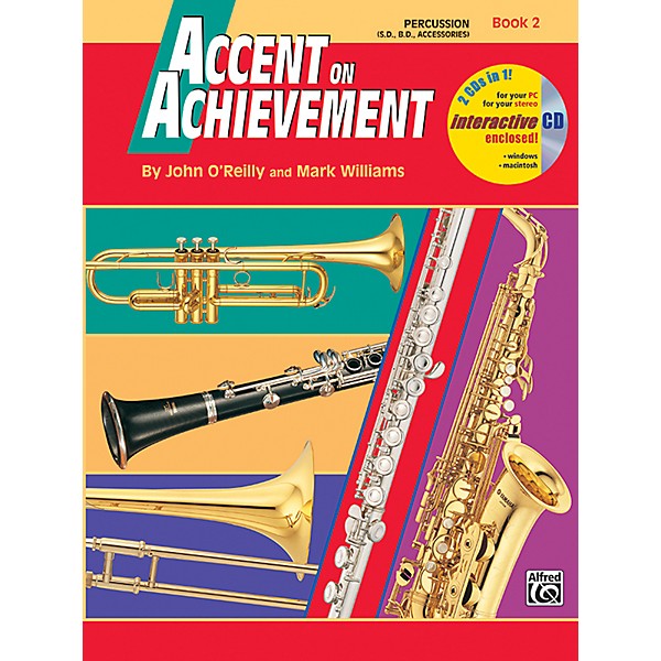Alfred Accent on Achievement Book 2 PercussionSnare Drum Bass Drum & Accessories Book & CD