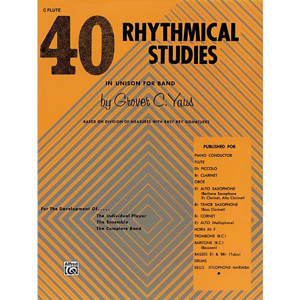 Alfred 40 Rhythmical Studies C Flute (Piccolo)
