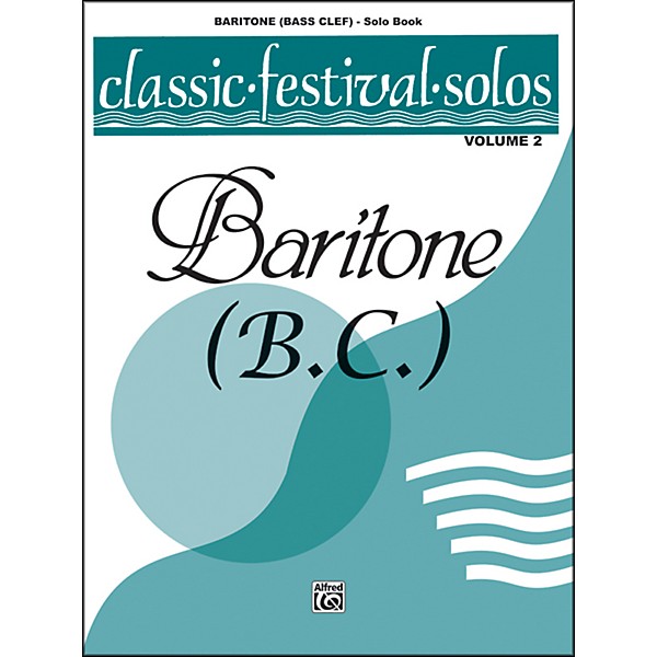 Alfred Classic Festival Solos (Baritone B.C.) Volume 2 Solo Book