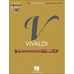 Hal Leonard Vivaldi: Alto (Treble) Recorder Concerto In A Minor Rv 108Class Play-Along Vol.13 Book/CD