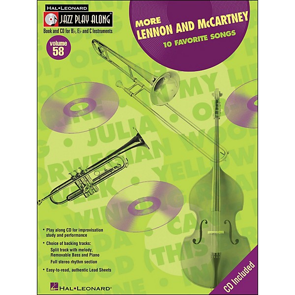Hal Leonard More Lennon & McCartney Volume 58 Book/CD Jazz Play Along