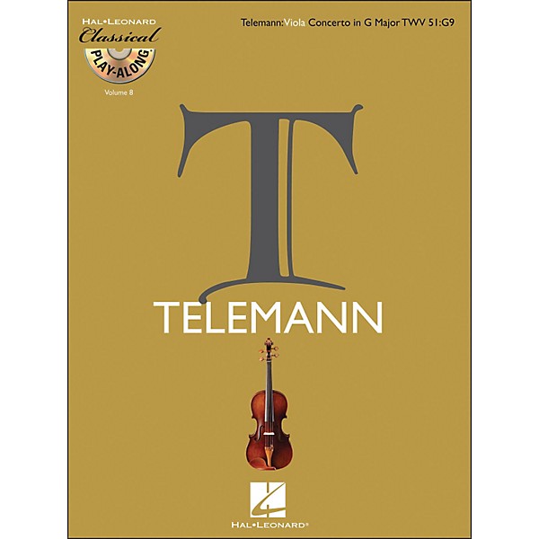 Hal Leonard Telemann: Viola Concerto In G Major, Twv 51:G9 Classical Play-Along Book/CD Vol.8