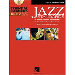 Hal Leonard EE Jazz Play Along: Jazz Standards Flute, F Horn And Tuba Book/CD-Rom