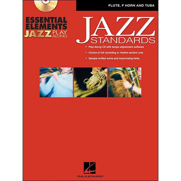 Hal Leonard EE Jazz Play Along: Jazz Standards Flute, F Horn And Tuba Book/CD-Rom