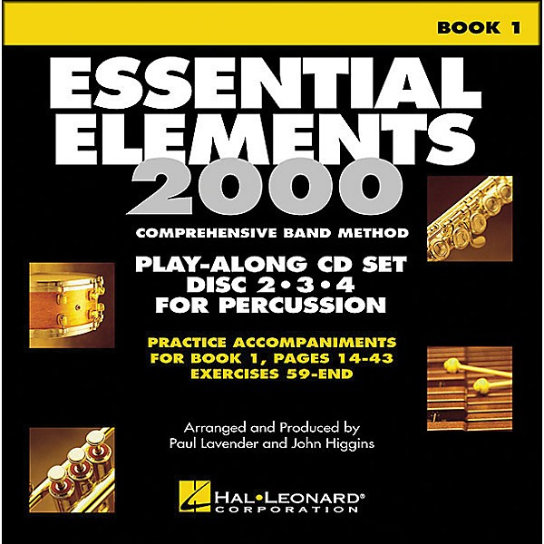 Hal Leonard EE2000 Play Along Trax Book. 1 - Discs 2, 3, & 4 for Percussion