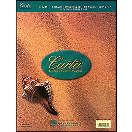 Hal Leonard Carta Manuscript 11 Writing Pad 8.5 X 11, 80 Pages, 6 Staves