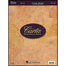 Hal Leonard Carta Manuscript 13 Writing Pad 9 X 12, 80 Pages, 12 Staves