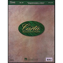 Hal Leonard Carta 37 manuscript 9X12, Dbl Sheet, Dblside, 24 Sheet, 6 Stave