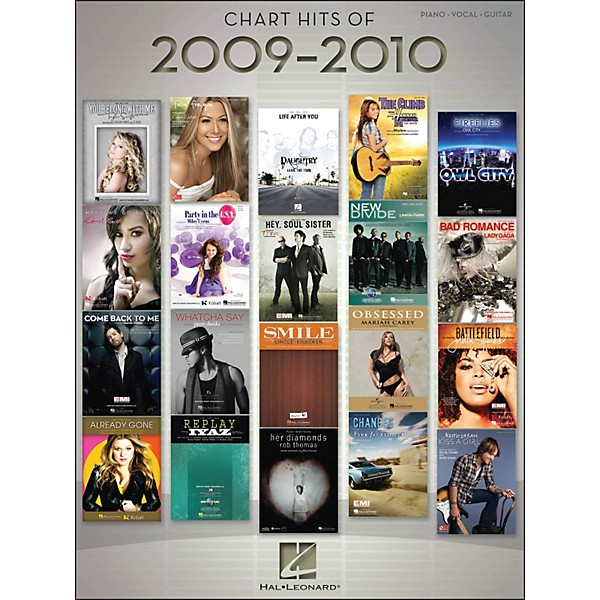Hal Leonard Chart Hits Of 2009-2010 arranged for piano, vocal, and guitar (P/V/G)