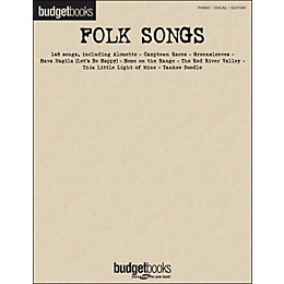 Hal Leonard Folk Songs Budget Book arranged for piano, vocal, and guitar (P/V/G)