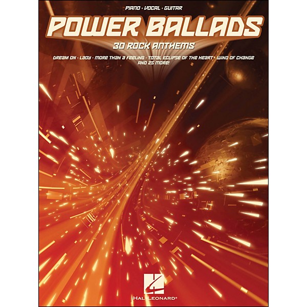 Hal Leonard Power Ballads 30 Rock Anthems arranged for piano, vocal, and guitar (P/V/G)