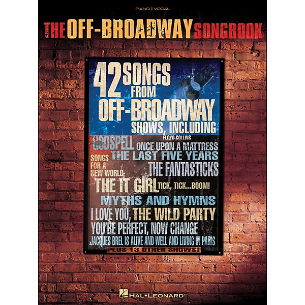 Hal Leonard The Off-Broadway Songbook arranged for piano, vocal, and guitar (P/V/G)