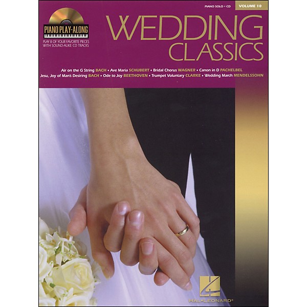 Hal Leonard Wedding Classics Book/CD Volume 10 Piano Play Along arranged for piano, vocal, and guitar (P/V/G)