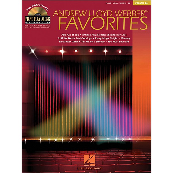 Hal Leonard Andrew Lloyd Webber Favorites Volume 26 Book/CD Piano Play-Along arranged for piano, vocal, and guitar (P/V/G)