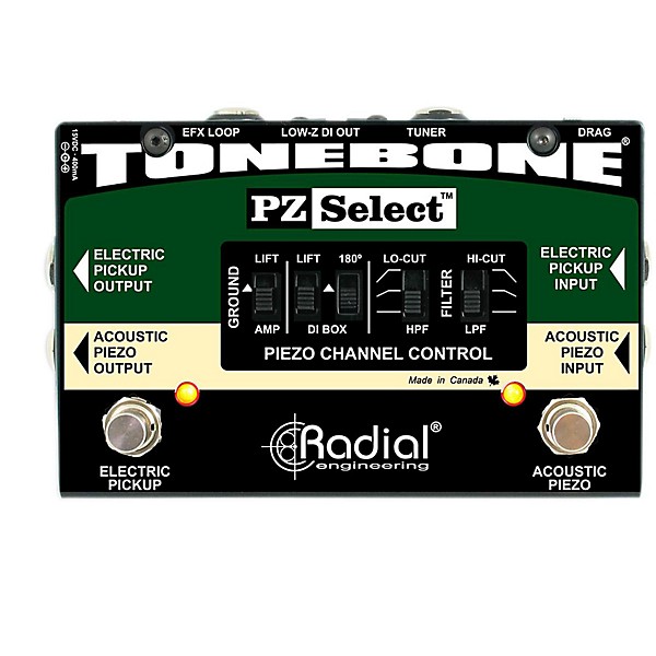 Radial Engineering Tonebone PZ Select Piezo and Magnetic Pickup Selector/ DI Box