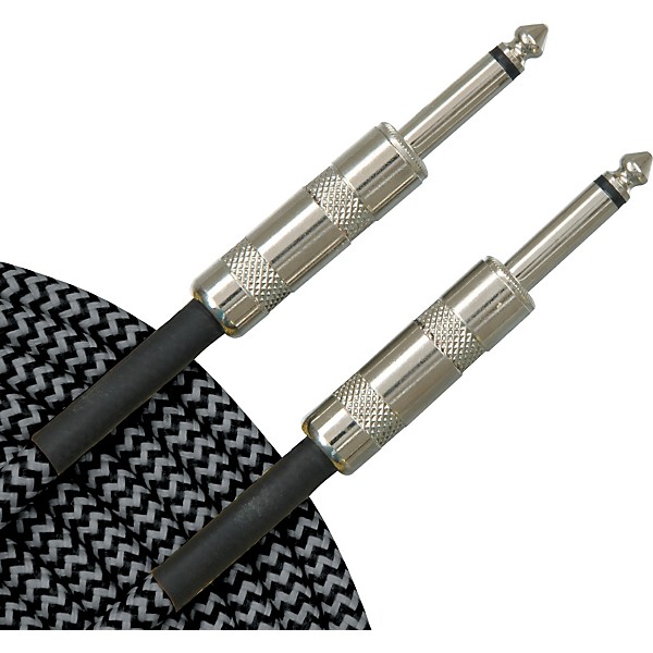Musician's Gear Instrument Cable Black and Silver 18.5 ft.
