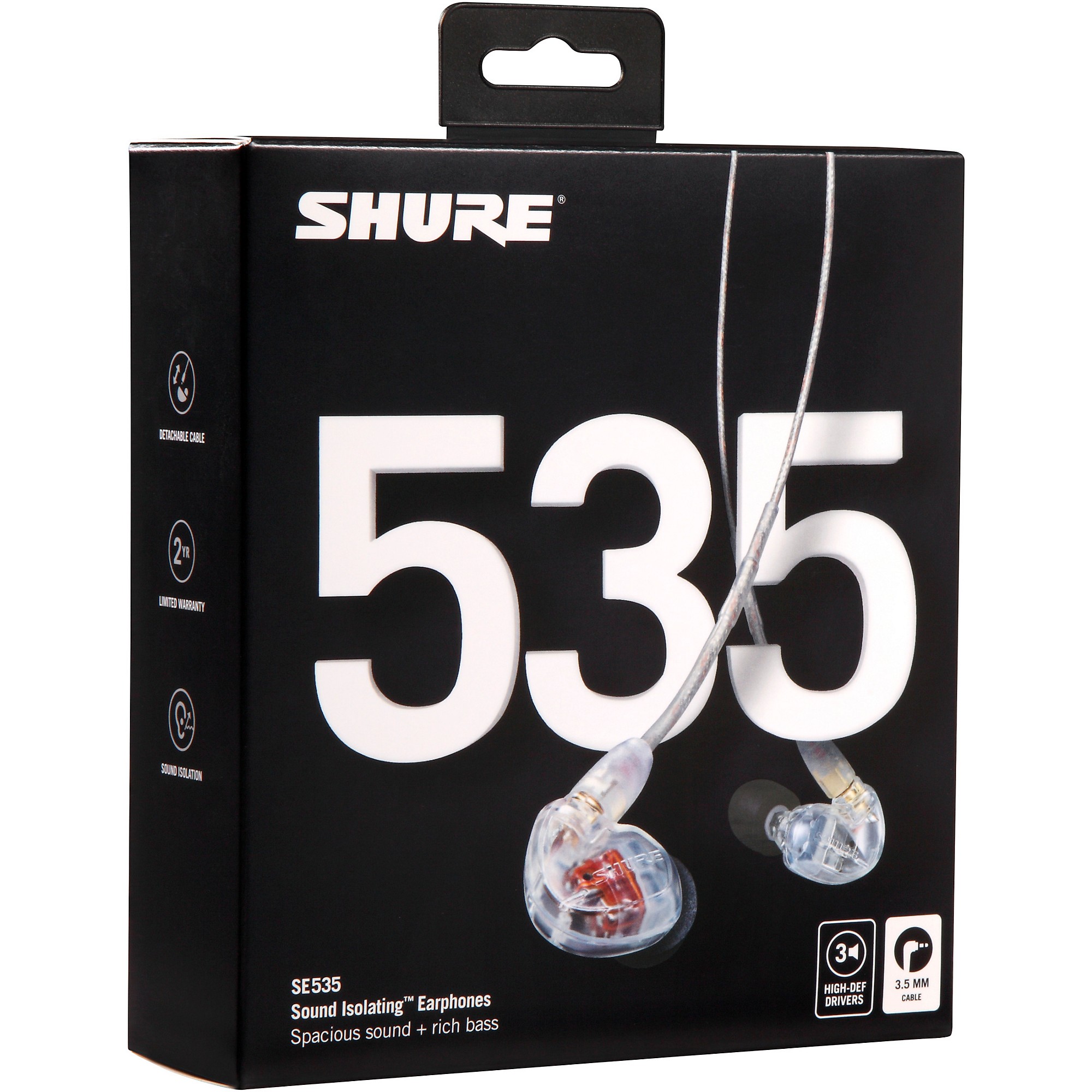 Shure SE535 Sound Isolating Earphones Clear | Guitar Center