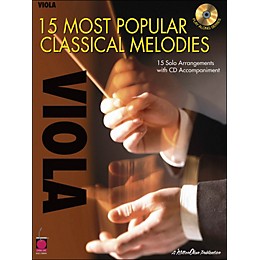 Cherry Lane 15 Most Popular Classical Melodies for Viola Book/CD