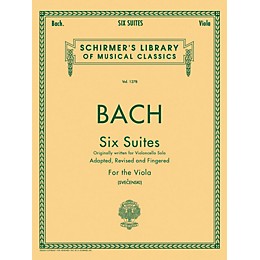 G. Schirmer 6 Suites for Unaccompanied Viola Originally for Violoncello By Bach