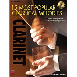 Cherry Lane 15 Most Popular Classical Melodies for Clarinet Book/CD