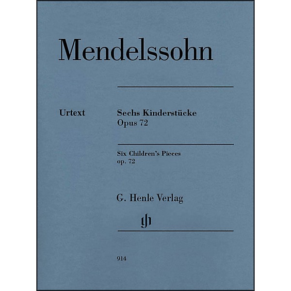 G. Henle Verlag 6 Children's Pieces Op. 72 for Piano Solo By Mendelssohn